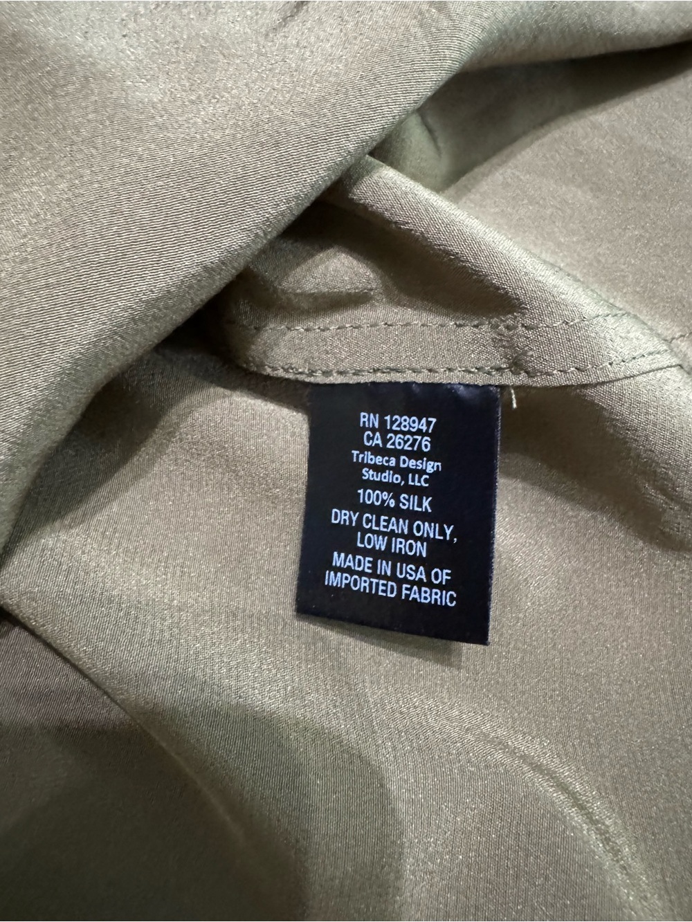 NILI LOTAN jeanette top in olive sz Med - Picture 6 of 6